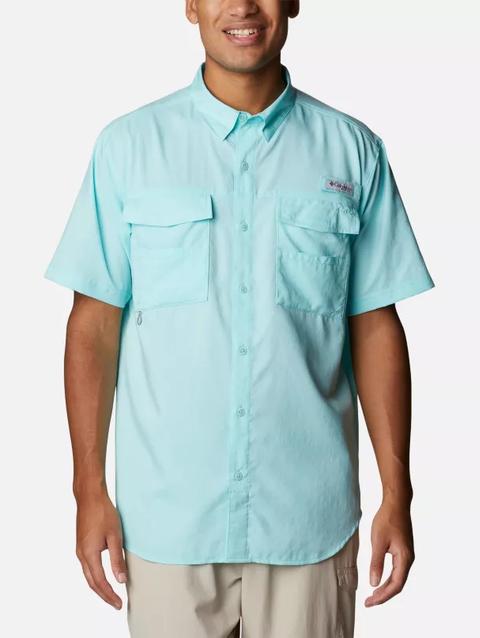 Men's PFG Blood and Guts™ IV Woven Short Sleeve Shirt Gulf Stream