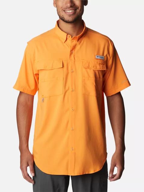 Men's PFG Blood and Guts™ IV Woven Short Sleeve Shirt Orange Blast