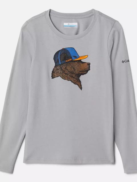 Boys' Dobson Pass™ Long Sleeve Graphic T-Shirt Columbia Grey Bearcap