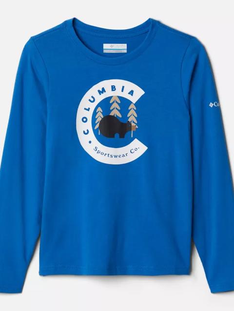 Boys' Dobson Pass™ Long Sleeve Graphic T-Shirt Bright Indigo Bearly C