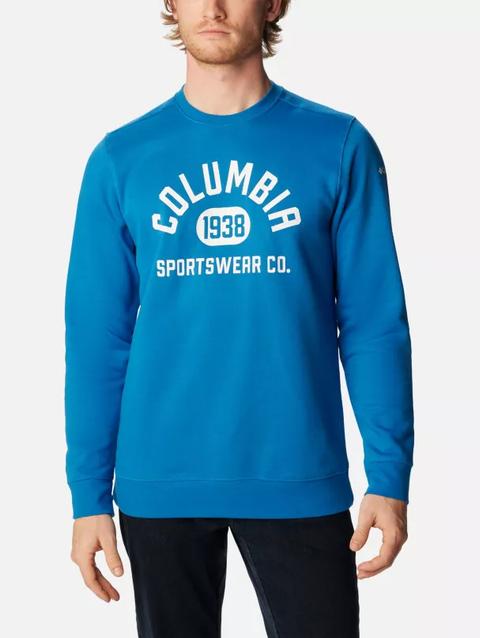 Men's Columbia Trek™ Crew Sweatshirt Bright Indigo, College Life Graphic