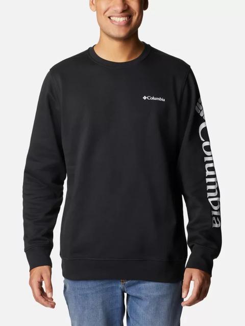 Men's Columbia Trek™ Crew Sweatshirt Black, White Sleeve Logo