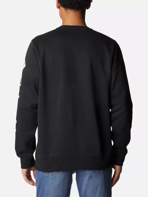 Men's Columbia Trek™ Crew Sweatshirt Black, White Sleeve Logo