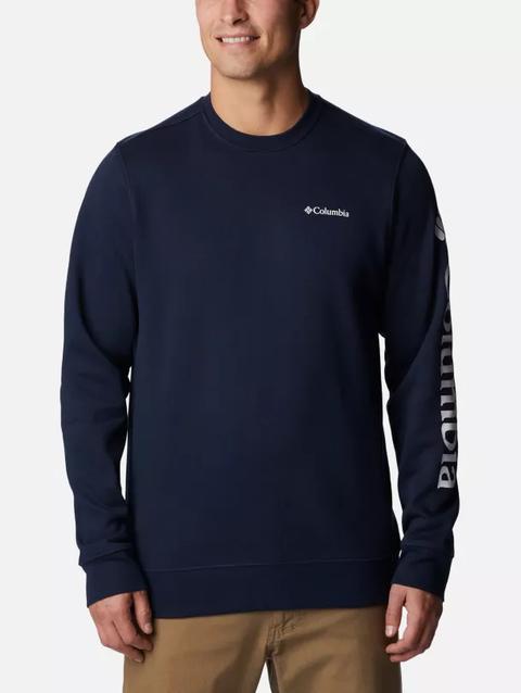 Men's Columbia Trek™ Crew Sweatshirt Collegiate Navy, CSC Sleeve Logo