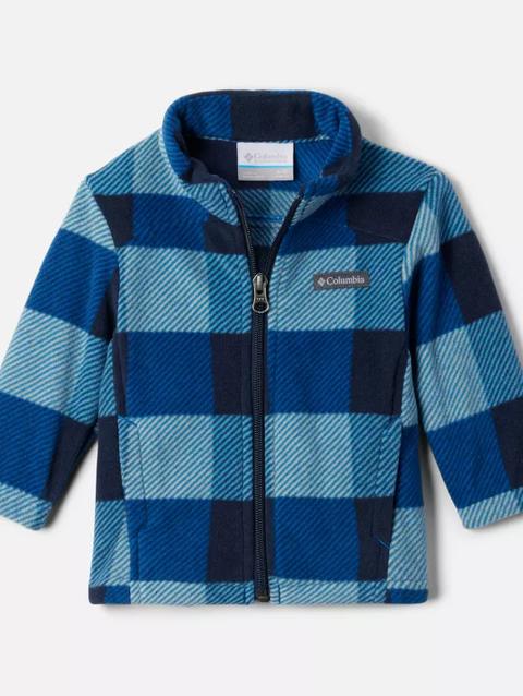 Boys' Infant Castle Dale™ Printed Full Zip Fleece Bright Indigo Check Multi