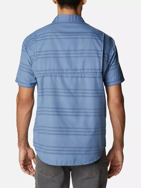 Men's Homecrest™ Short Sleeve Shirt Bluestone Surf Stripe