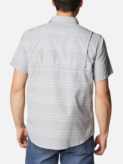 Men's Homecrest™ Short Sleeve Shirt Colm Grey, City Grey Surf Stripe