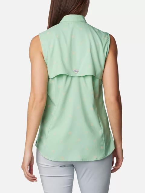 Women’s PFG Super Tamiami™ Sleeveless Shirt New Mint Happy Tides