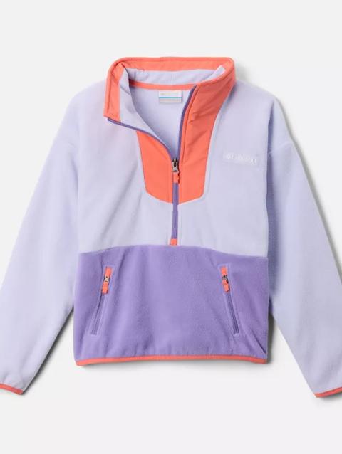 Kids' Sequoia Grove™ Half Zip Fleece Snowdrift, Hot Coral, Paisley Purple