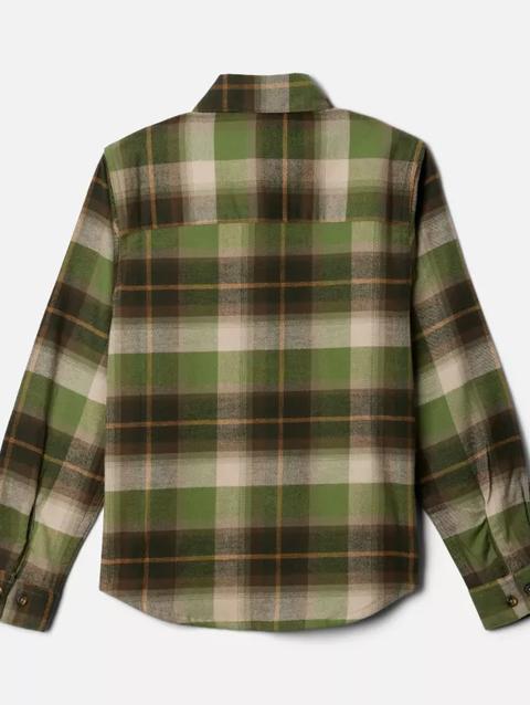 Boys' Cornell Woods™ Flannel Long Sleeve Shirt Stone Green Multi Tartan