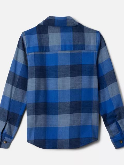 Boys' Cornell Woods™ Flannel Long Sleeve Shirt Collegiate Navy Ombre Buffalo