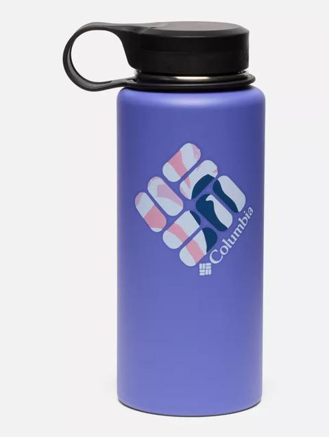 Double-Wall Outdoor Vacuum Bottle - 32 oz Purple Lotus Florstic Cosmos