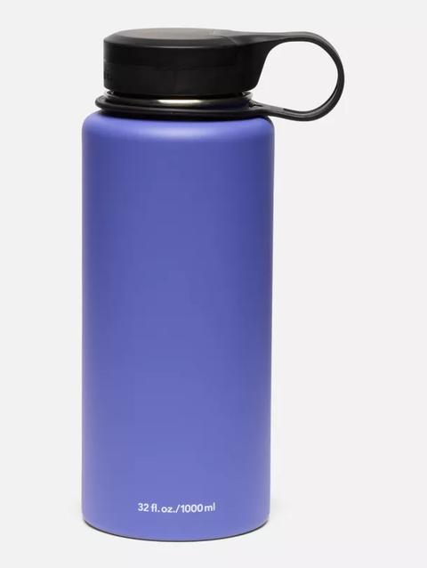 Double-Wall Outdoor Vacuum Bottle - 32 oz Purple Lotus Florstic Cosmos