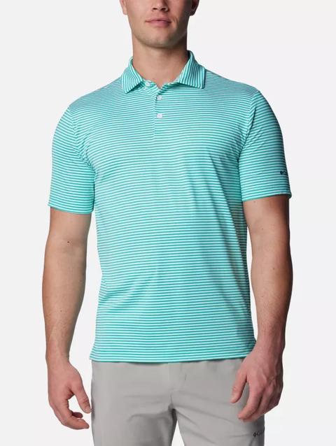 Men's Club Invite Golf Polo Electric Turquoise