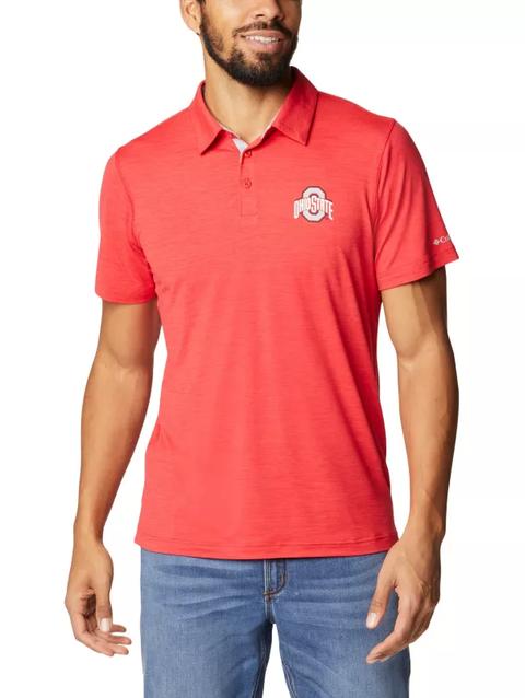 Men's Collegiate Tech Trail™ Polo - Ohio State OS - Intense Red