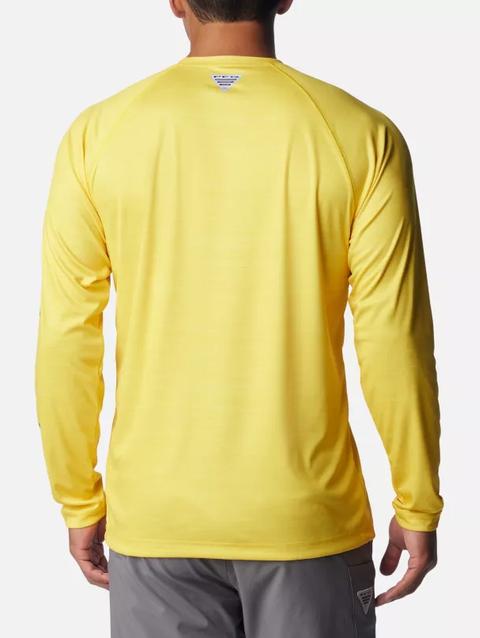 Men's Collegiate PFG Terminal Tackle™ Heather Long Sleeve Shirt - Oregon UO - Yellow Glo Heather